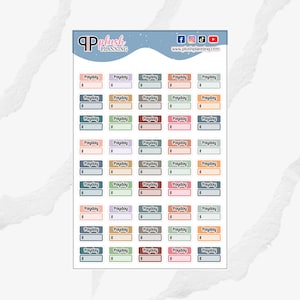 Writable Payday Box with Dollar Sign Planner Stickers, Plush Planning Colors