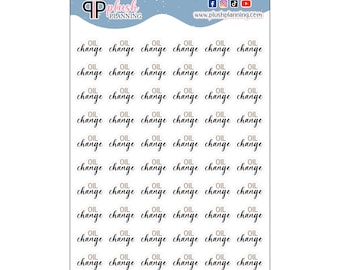 Oil Change Planner Stickers, Car Maintenance Reminder