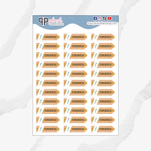Tomorrow Arrow Clip Art Planner Stickers, Scrapbooking Stickers, Journal Stickers, Functional Clip Art Stickers, Functional Stickers