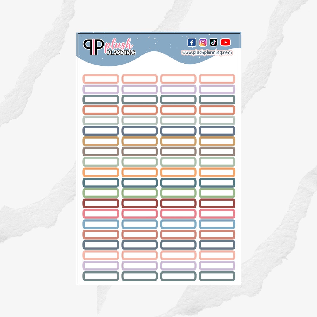Month Quarter Box Planner Stickers, Erin Condren Petite Planner ...