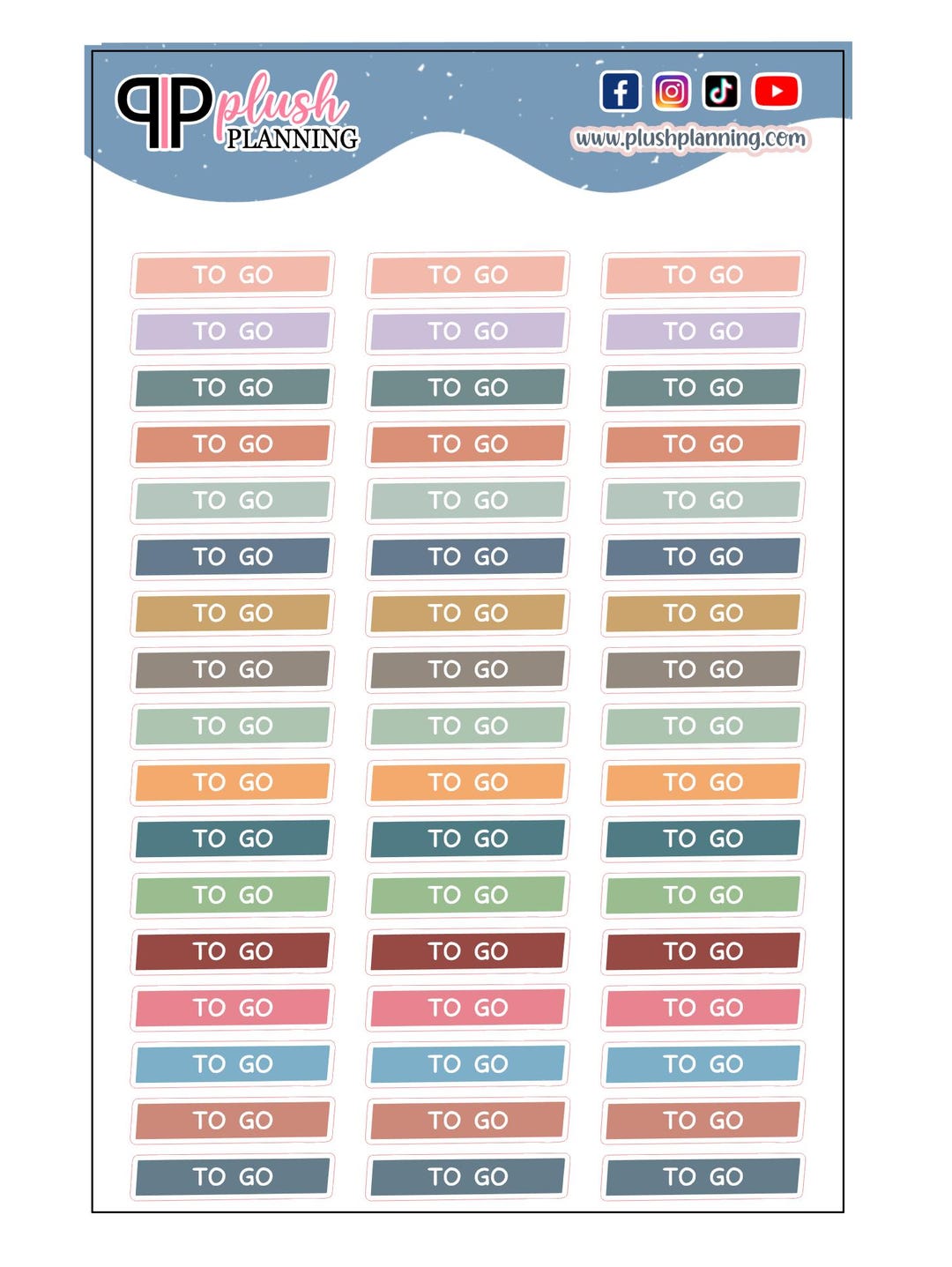 To Go Label Tracker Planner Stickers, Functional Stickers - Etsy