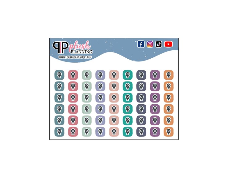 Locator Sticker Travel Planner Stickers, Location Icon Stickers, Itty Bitty Trackers - Etsy