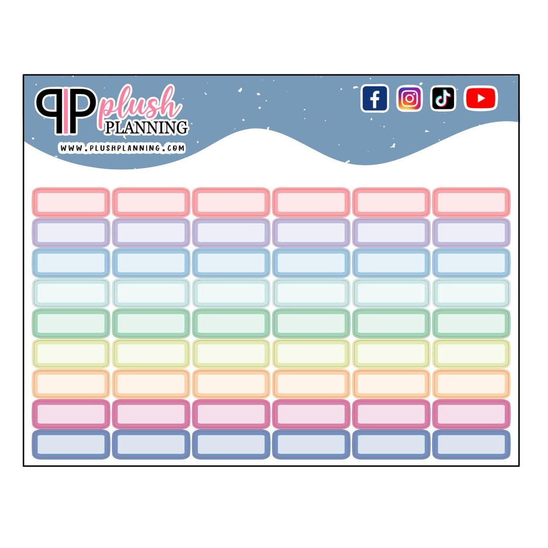 Mini Label Planner Stickers, Writable Removable Matte Stickers - Etsy