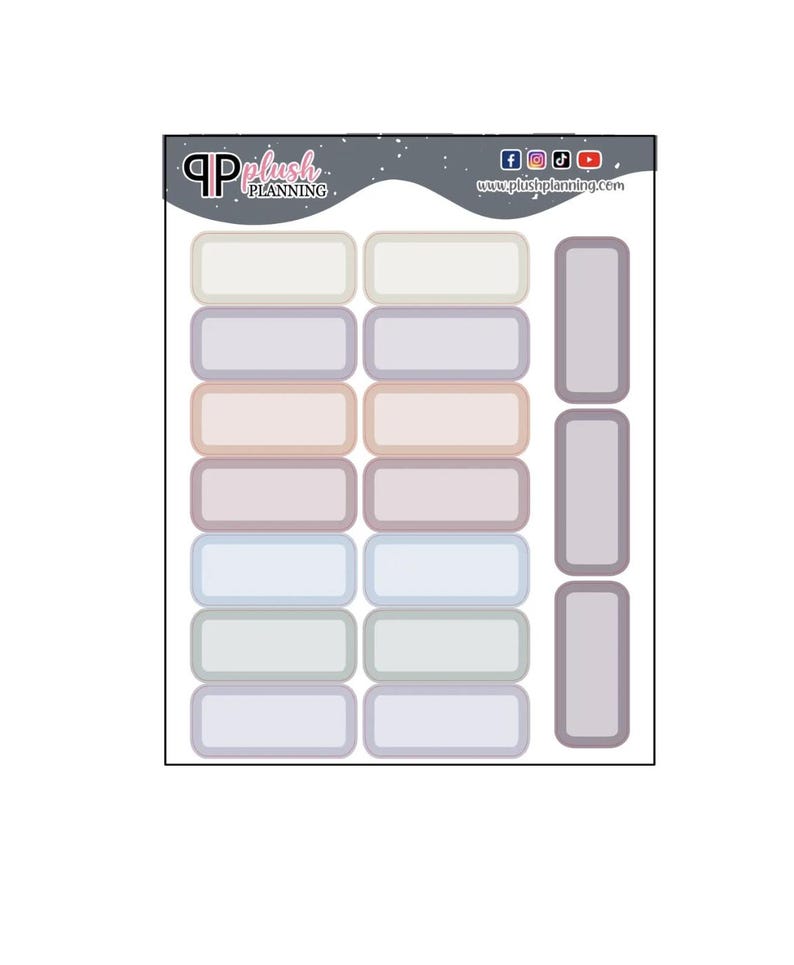 Month Half Box Planner Stickers, Writable Removable Matte Stickers - Etsy