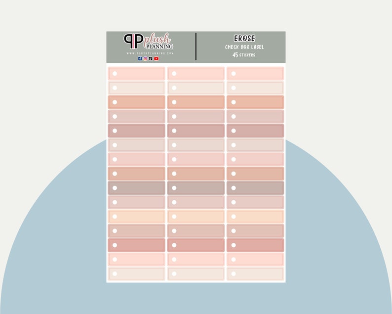 Writable Check Box Labels Planner Stickers, Minimalist Collection ...