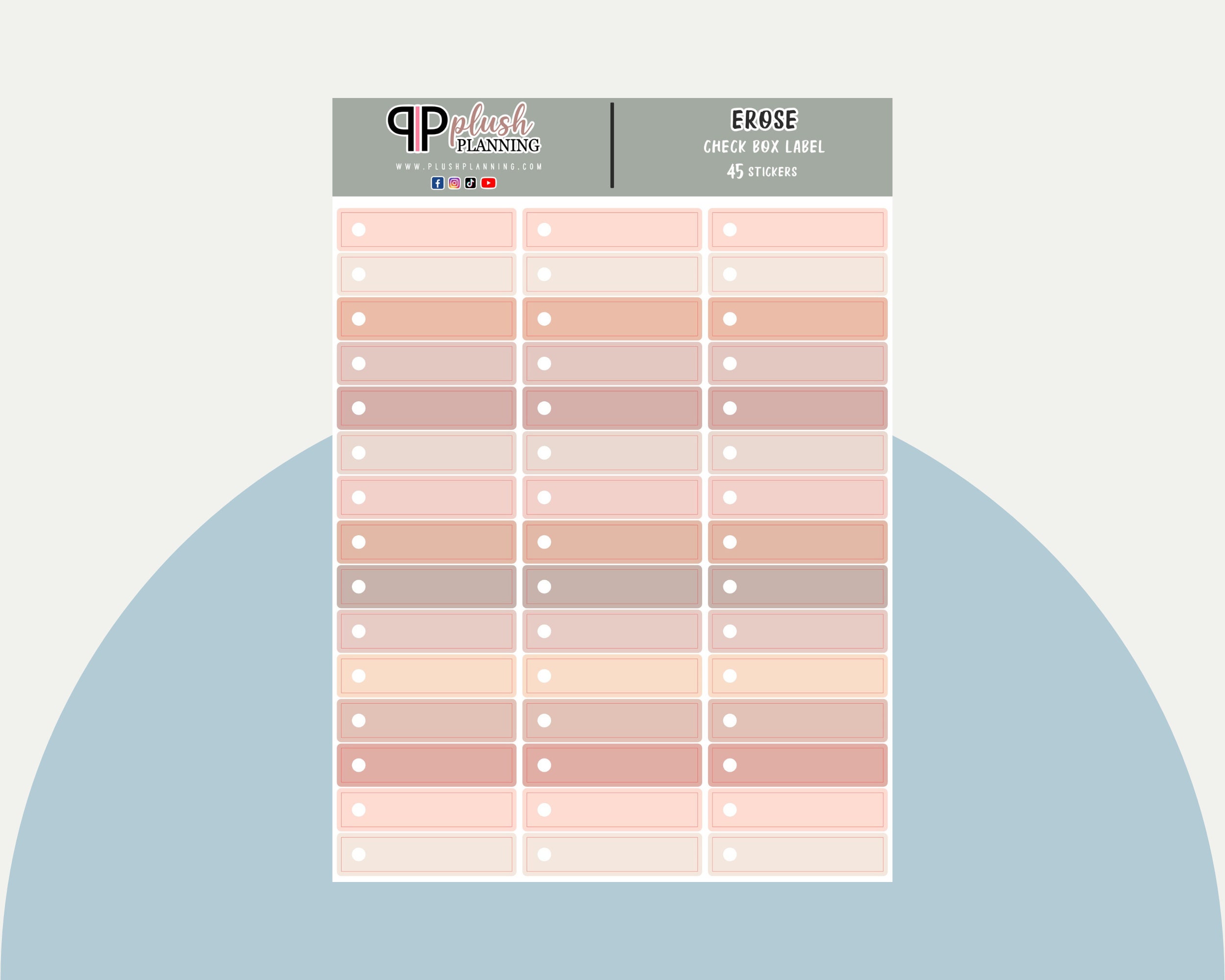 Writable Check Box Labels Planner Stickers, Minimalist Collection ...