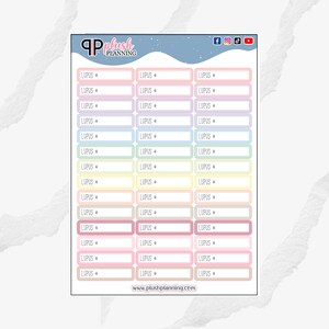 Lupus Script Label Planner Sticker, functionele stickers, afspraakstickers, pluche planning