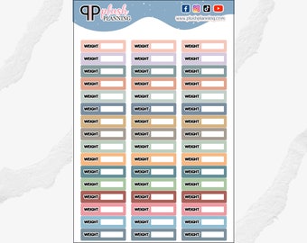 Pegatinas de seguimiento de pérdida de peso, pegatinas de planificador, pegatinas mate removibles