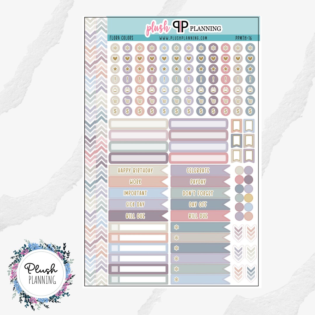 8.5x11 Erin Condren Inspired Sampler Planner Stickers - Etsy