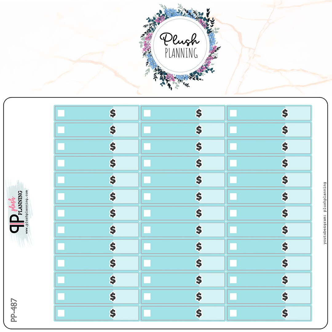 MINT EXPENSE TRACKER With Dollar Sign Planner Stickers Etsy