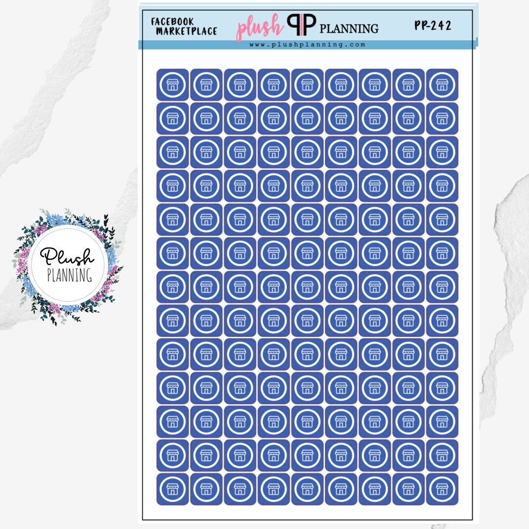 Facebookマーケットプレイスアイコンプランナーステッカー - Etsy 日本