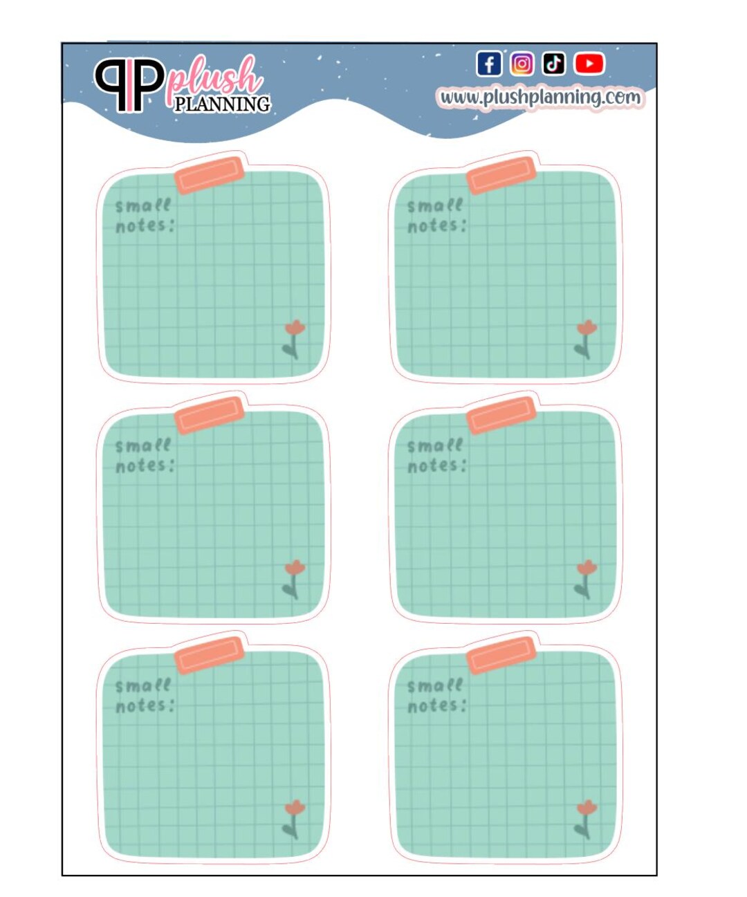 Small Notes Script in Grid Box, Writable Scrapbooking Functional ...