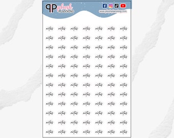 Adesivi per pianificatore di script Notes, colore nero, carattere corsivo, pianificazione di peluche