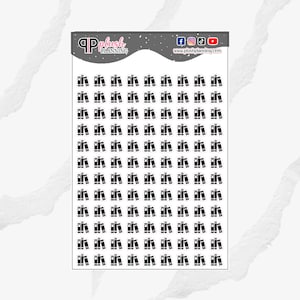 Reading Book Shelf Tracker Icon Planner Stickers, Reading Book Shelf, Functional Stickers, Journaling Stickers, Black Color, Plush Planning