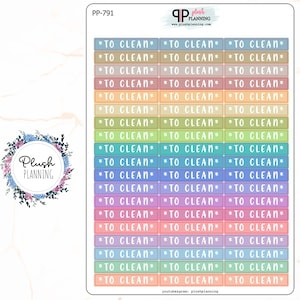 TO Clean HEADER Planner Stickers,