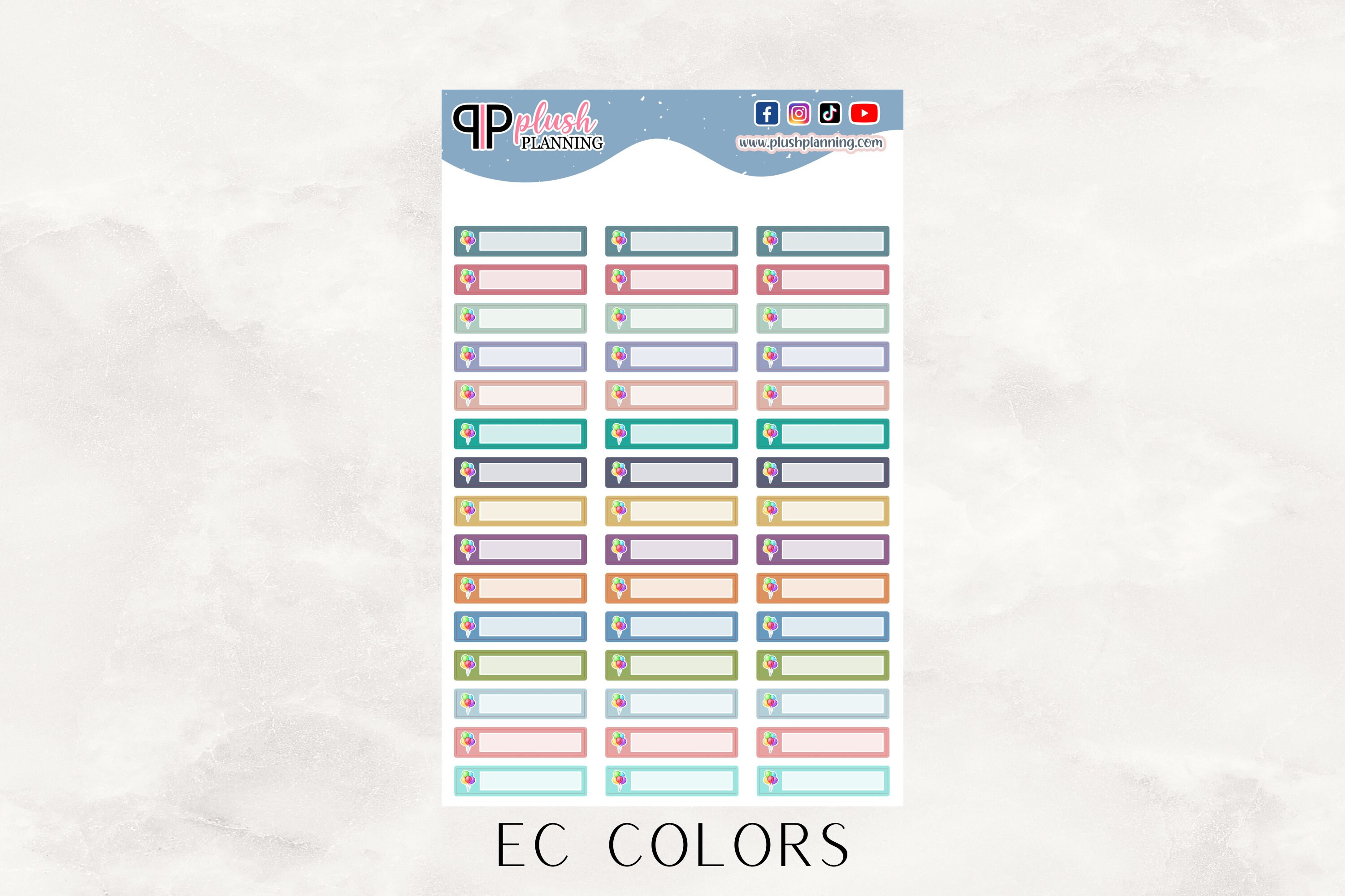 Writable Happy Birthday Balloons Tracker Planner Stickers Etsy Australia