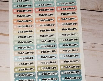 VACUUM Checklist Planner Stickers