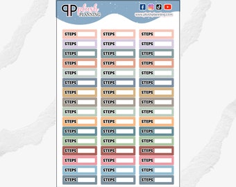 Stickers workoutplanner met stappenplan, functionele labels