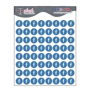 Facebook Icon Dot Planner Stickers, Post Tracker, Social Media Post Tracker, Post Reminder, Planner Stickers, Minis Plush Planning