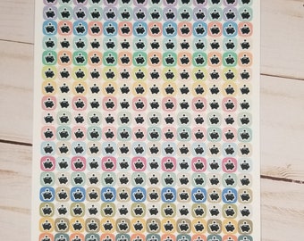 Piggy Bank Square Itty Bitty Planner Stickers