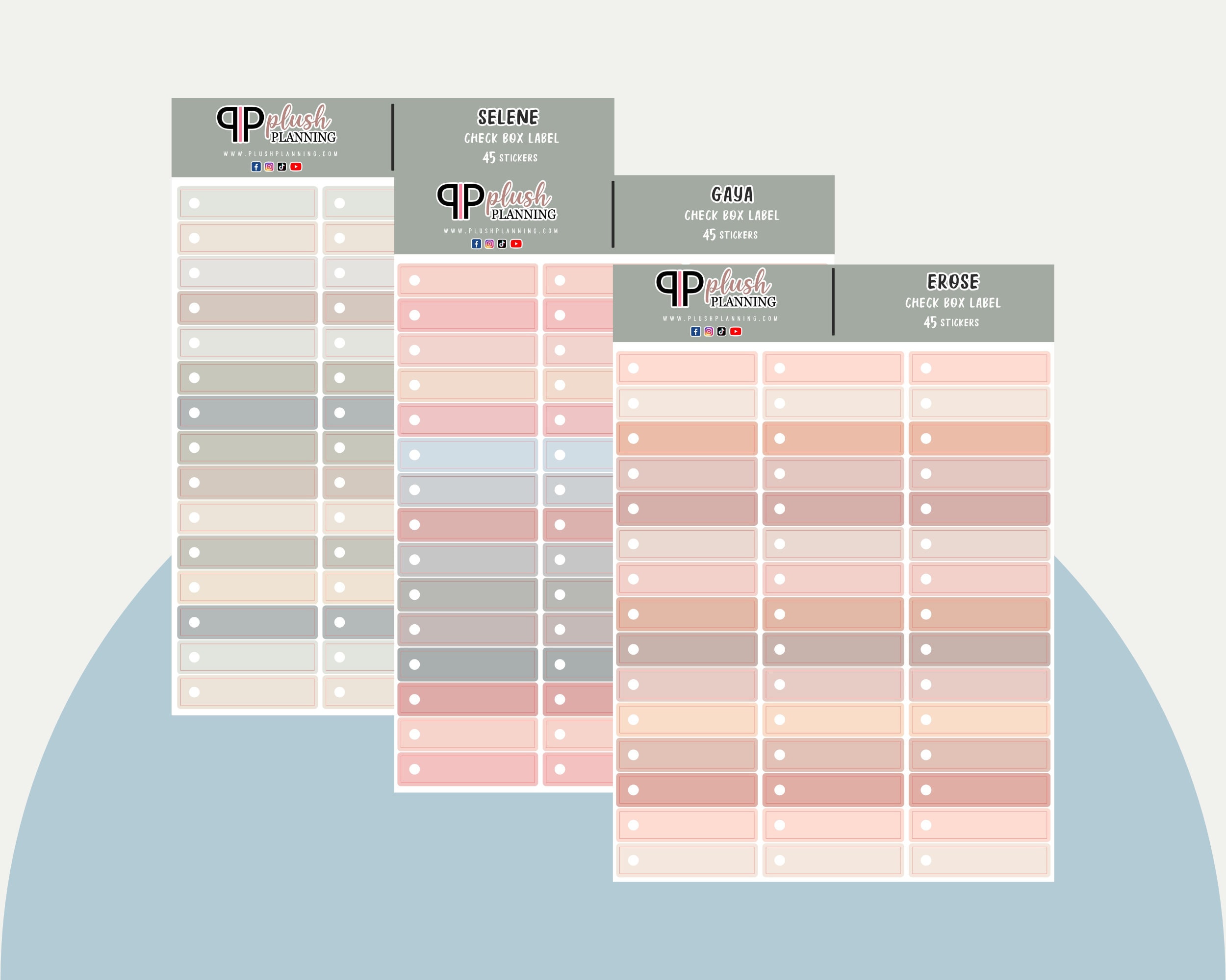 Writable Check Box Labels Planner Stickers, Minimalist Collection ...