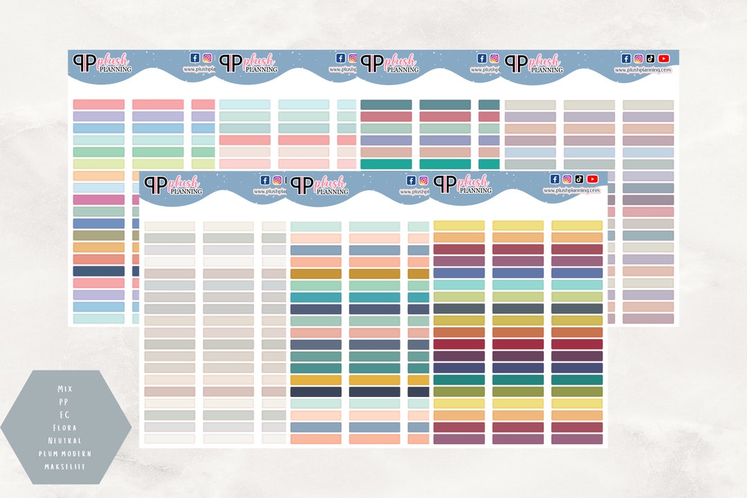 Pretty Planner Header Writable Blank Header Tracker Planner Stickers, Functional Stickers ...
