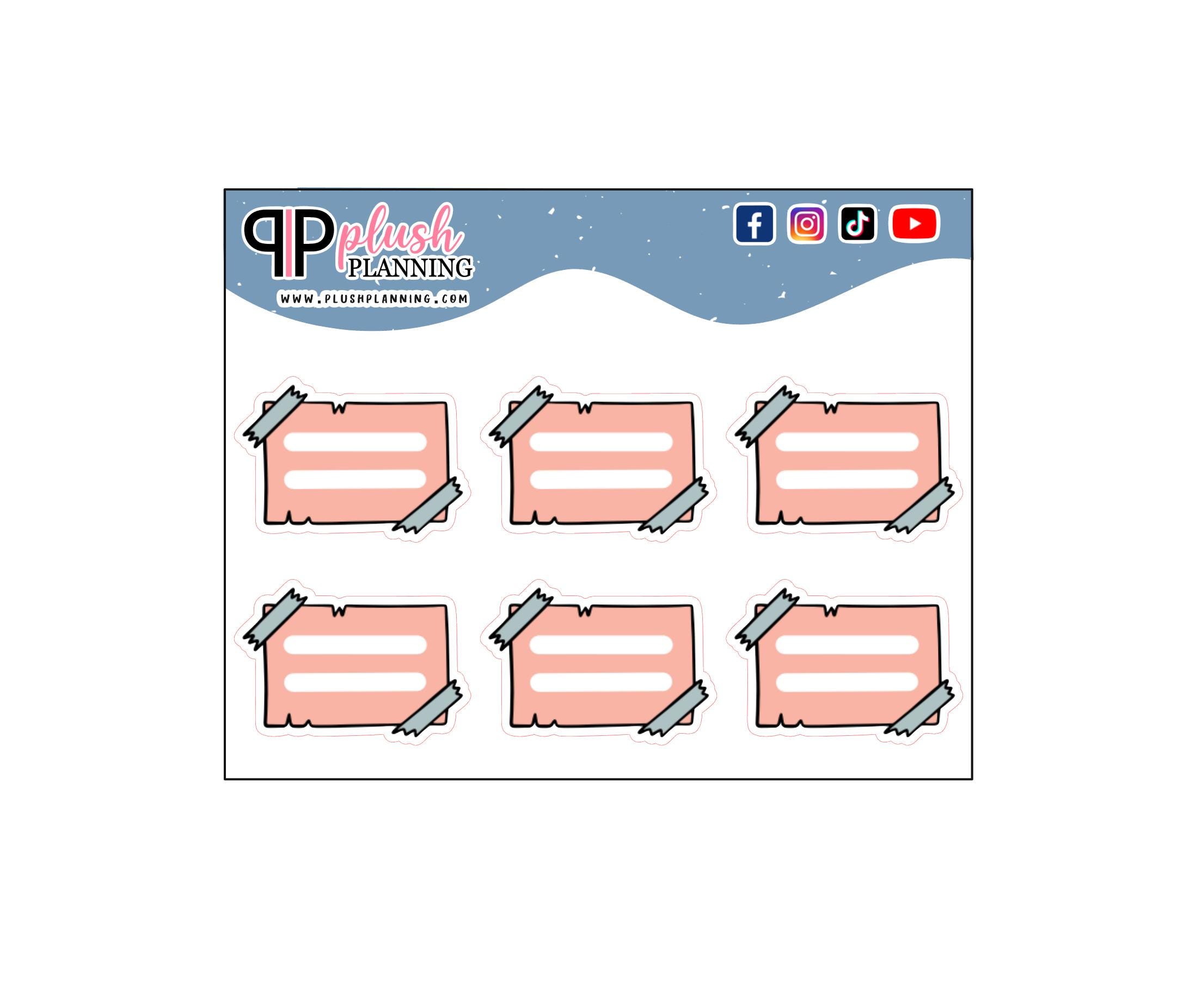 Long Post It Note Sticker Post Note Stickers, Clip Art, Scrapbooking, Journaling - Etsy