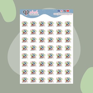 Vacation Time Event Planner Stickers, Functional Deco Stickers, Removable Stickers, Plush Planning