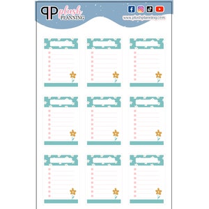 Writable Checklist Box Decorative Planner Stickers, Daily Checklist, Monthly Checklist, Scrapbooking Stickers, Plush Planning