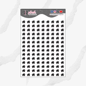 Huishypotheekpictogram plannerstickers, huistracker, woninghypotheek, functionele stickers, dagboekstickers, zwarte kleur, pluche planning