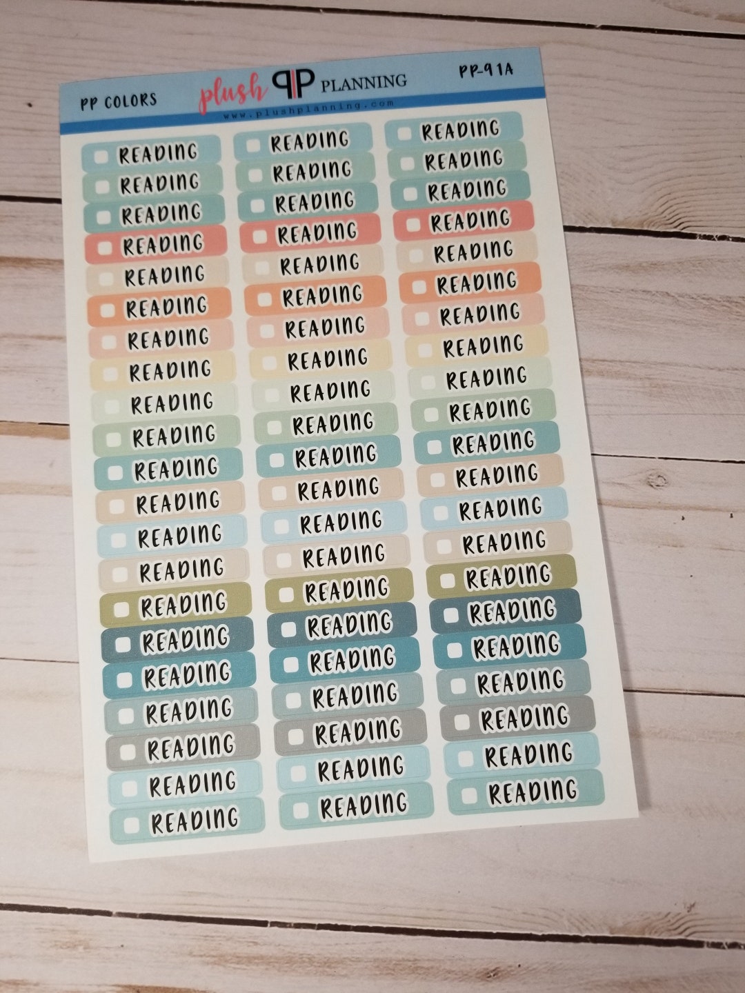 Reading Sticker Check Reading Checklist Planner Stickers, Reading Tracker - Etsy