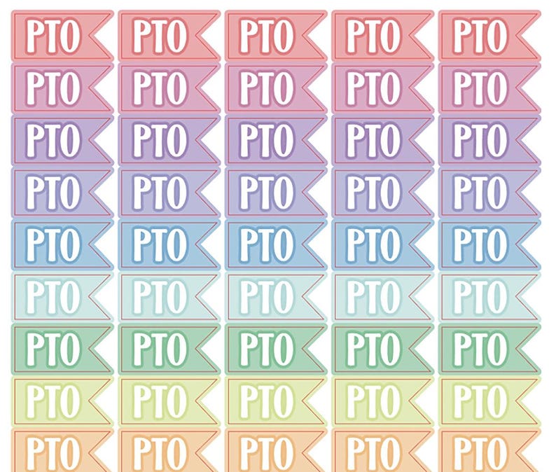 PTO Flags Planner Stickers - Etsy