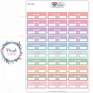 Work Shift to Shift Tracker Planner Stickers