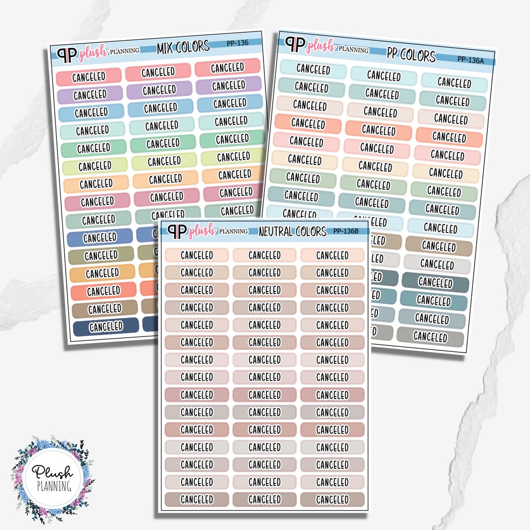 Canceled Script Canceled Script Planner Stickers - Etsy Österreich