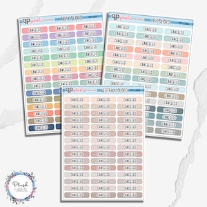 Geannuleerde Script Planner Stickers