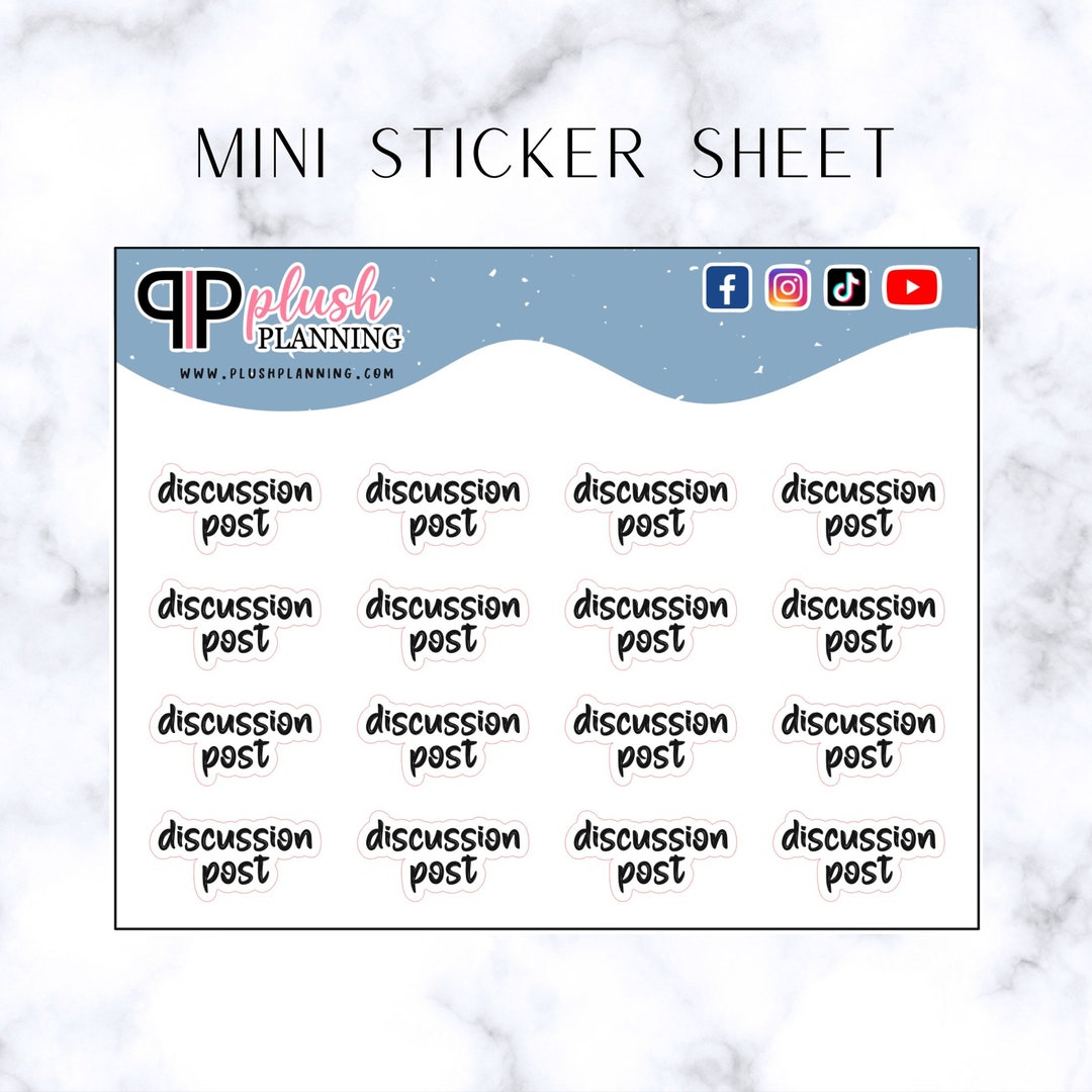 Diskussion Post Script Planner Stickers, Minis Kollektion, Plüschi ...