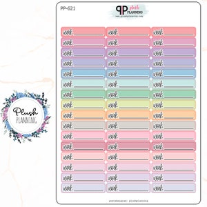 WORK LINED Planner Stickers