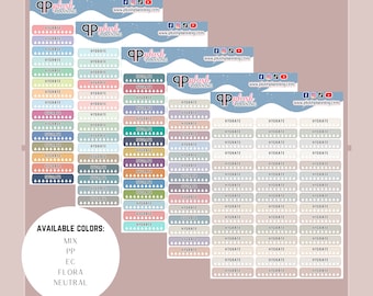 Hydrate Tracker Planner Sticker, Wasseretiketten (ablösbar matt)
