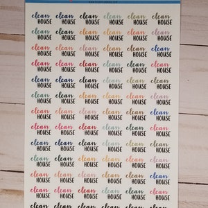 Plannerstickers voor een schoon huis