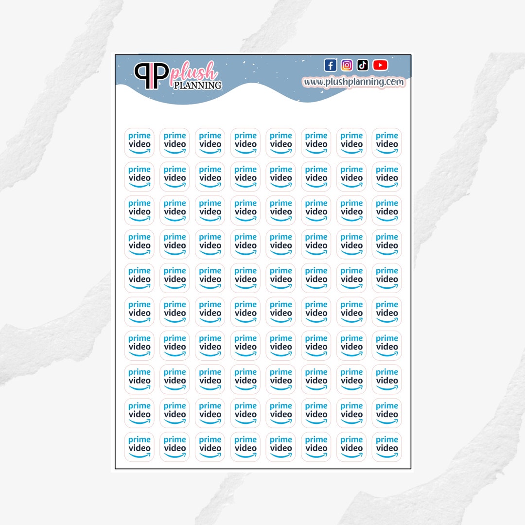 Amazon Prime Icon Sticker Amazon Prime Video Icon Planner Stickers, Monthly Subscription Tracker ...