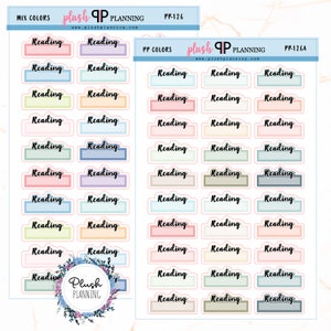 Reading Script Box Planner Stickers