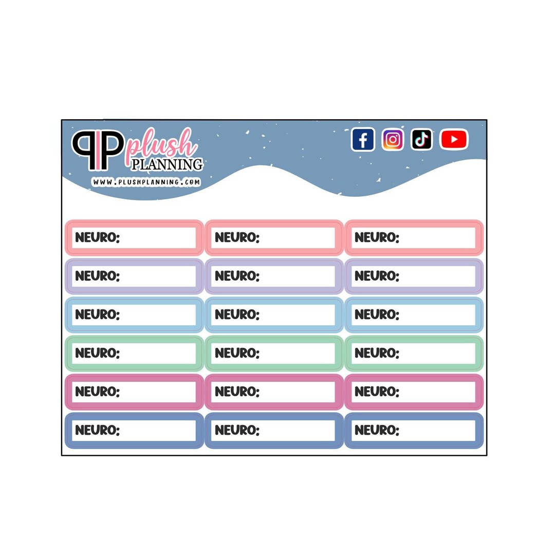 Neurology Appointment Planner Stickers, Functional Time Labels - Etsy