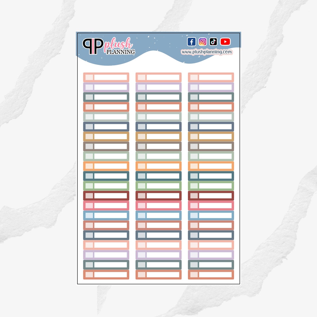 Writable Skinny Appt Labels for 7x9 Planner Stickers - Etsy