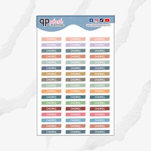 Diagonale plannerstickers klusjesmanuscript, pluche planningskleuren, verwijderbare stickers