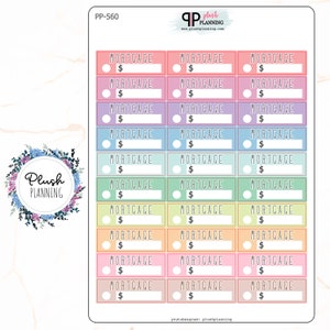MORTGAGE BILL Planner Stickers