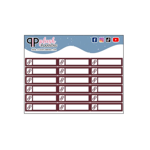 Poshmark Icon Label Planner Stickers, Reseller Tracker