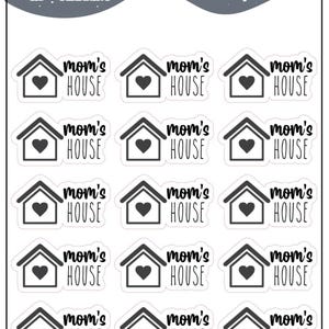 Mom's House stickers evenementplanner, functionele decostickers, miniserie, stickers scrapbooking, stickers logboek