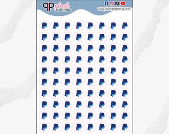 Paypal Icon Planner Stickers, Removable Stickers, Plush Planning
