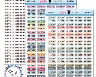 Pegatinas de NO SPEND Script Planner