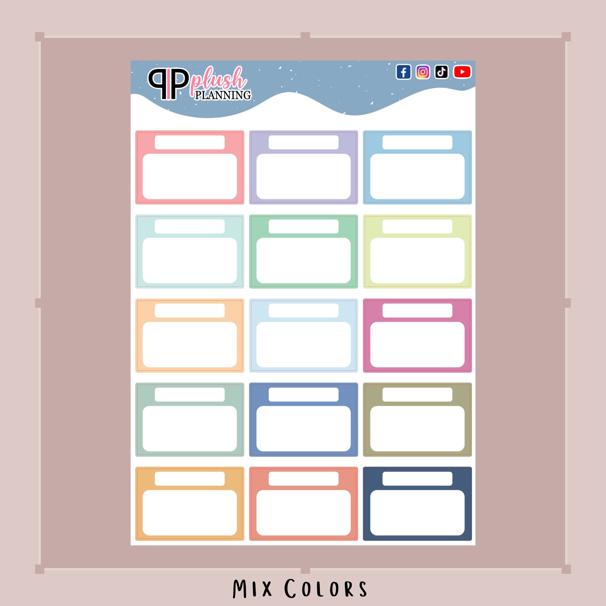 Writable Box.net Writable Box With Header Planner Stickers - Etsy